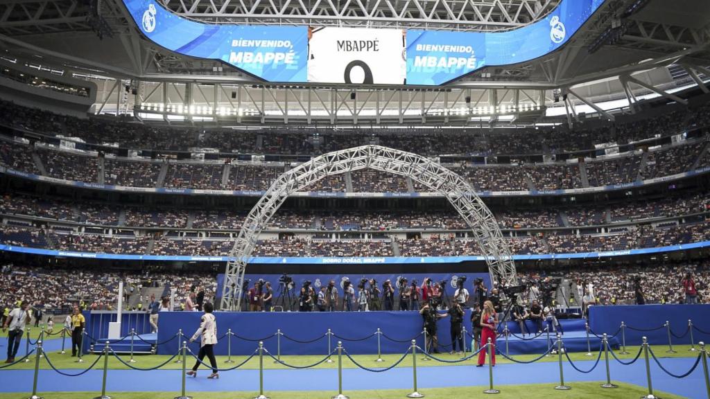 El Santiago Bernabéu lleno hasta la bandera para ver a Kylian Mbappé