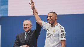 Kylian Mbappé, durante su presentación con el Real Madrid