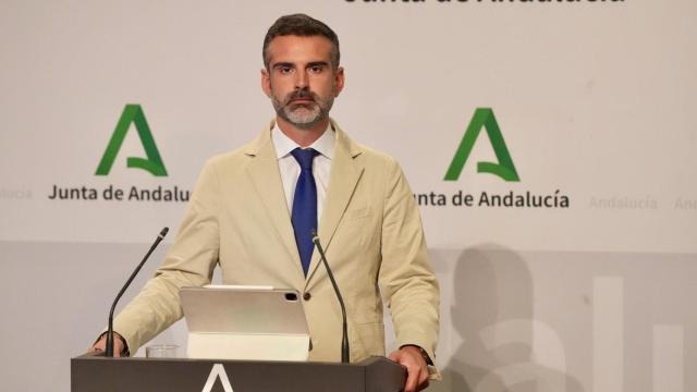 El portavoz del Gobierno andaluz, Ramón Fernández-Pacheco, en rueda de prensa tras el Consejo de Gobierno.