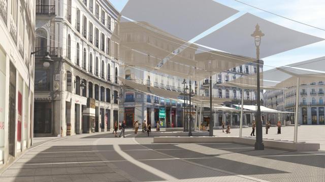 Así serán los toldos de la Puerta del Sol: luz verde a la instalación para dar sobra a la 'sarten' madrileña