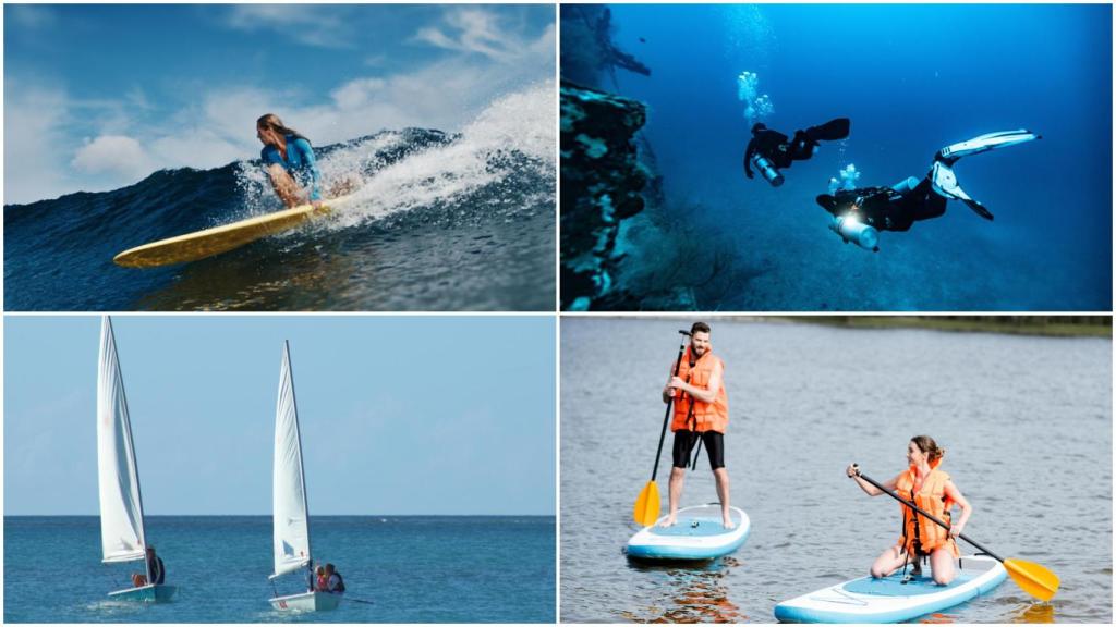 Surf, buceo o vela son algunos deportes que se pueden practicar en A Coruña