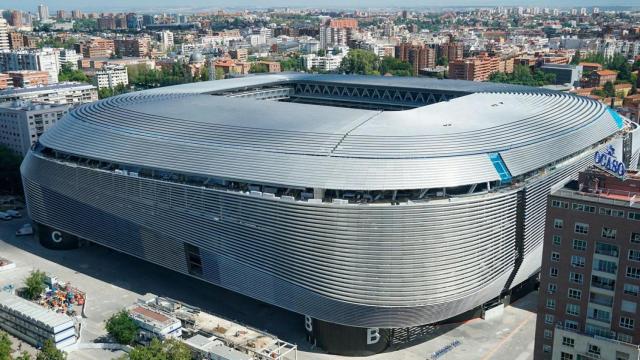 Vista aérea del Santiago Bernabéu.