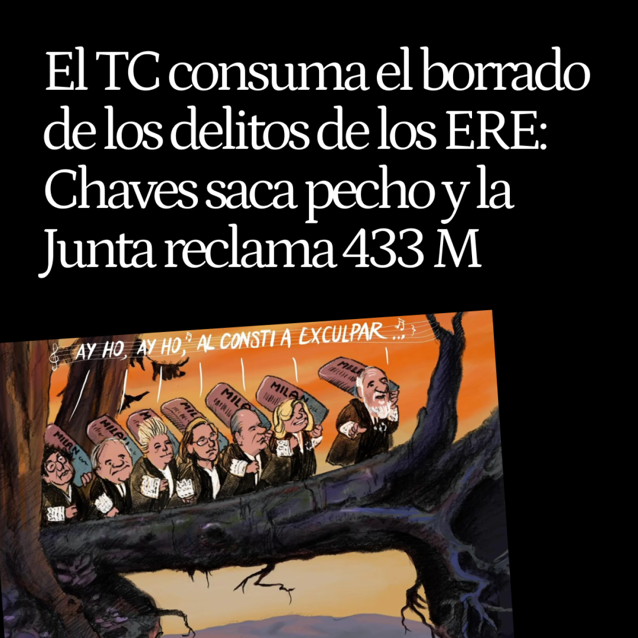 El TC consuma el borrado de los delitos de los ERE: Chaves saca pecho y la Junta aún reclama 433 M