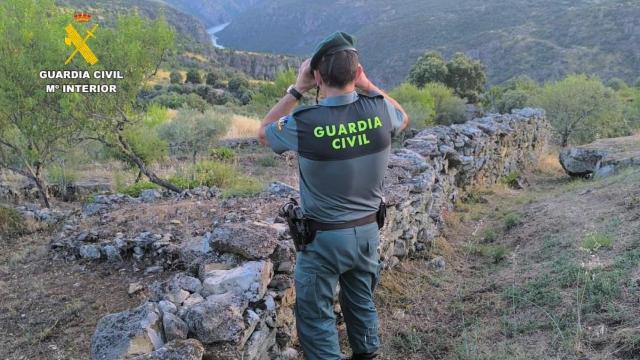 Imagen de la Guardia Civil durante la búsqueda de un desaparecido en Fariza