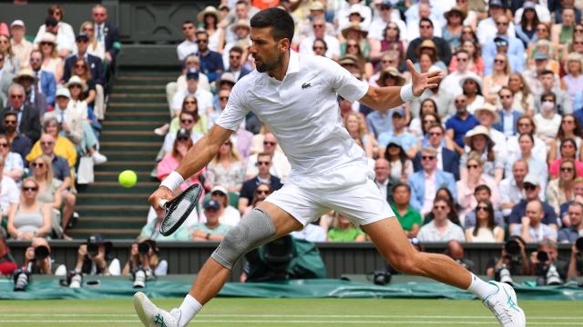 Djokovic en la final de Wimbledon 2024