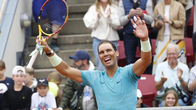 Rafa Nadal celebra su victoria en Bastad