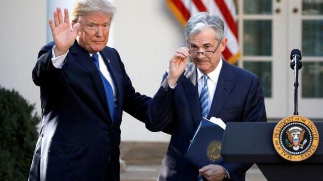 El expresidente de EEUU, Donald Trump, junto al presidente de la Fed, Jerome Powell, en noviembre de 2017.