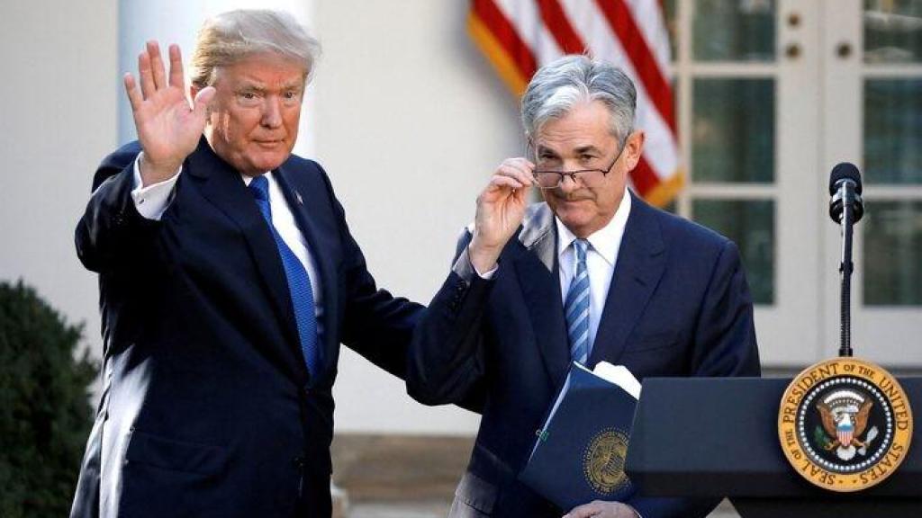 El presidente de EEUU, Donald Trump, junto al presidente de la Fed, Jerome Powell, en noviembre de 2017.