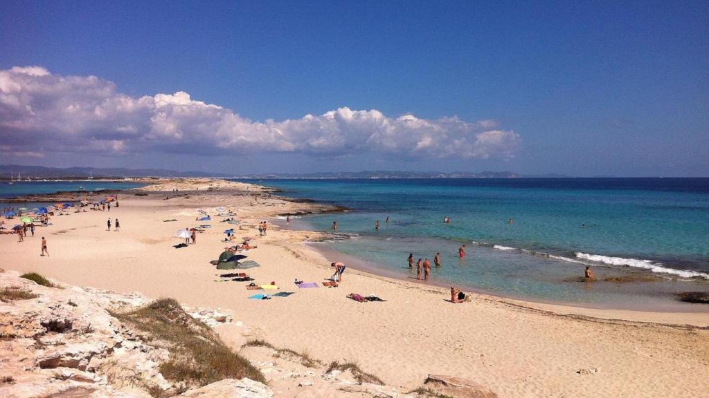 Una playa en Formentera.