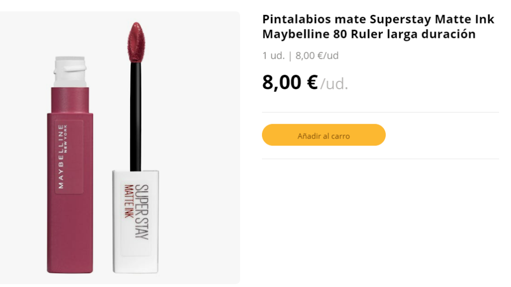 Pintalabios mate Superstay Matte Maybelline.