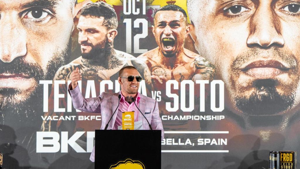 McGregor, durante la presentación de Bare Knuckle en Marbella.