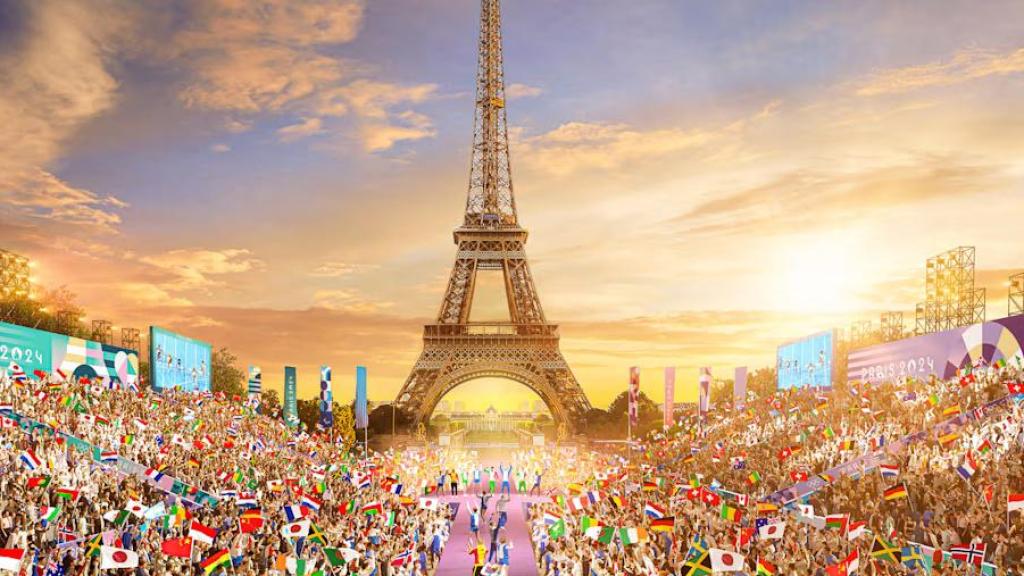 Recreación de la ceremonia inaugural de los Juegos Olímpicos de París (web oficial).