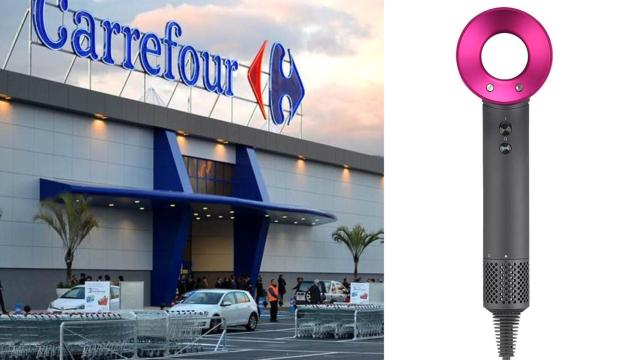 Supermercado de Carrefour y secador de pelo viral.