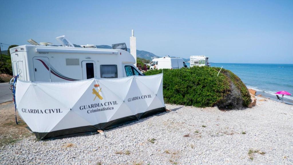 Autocaravana en la que ha sido hallada asesinada la turista francesa.