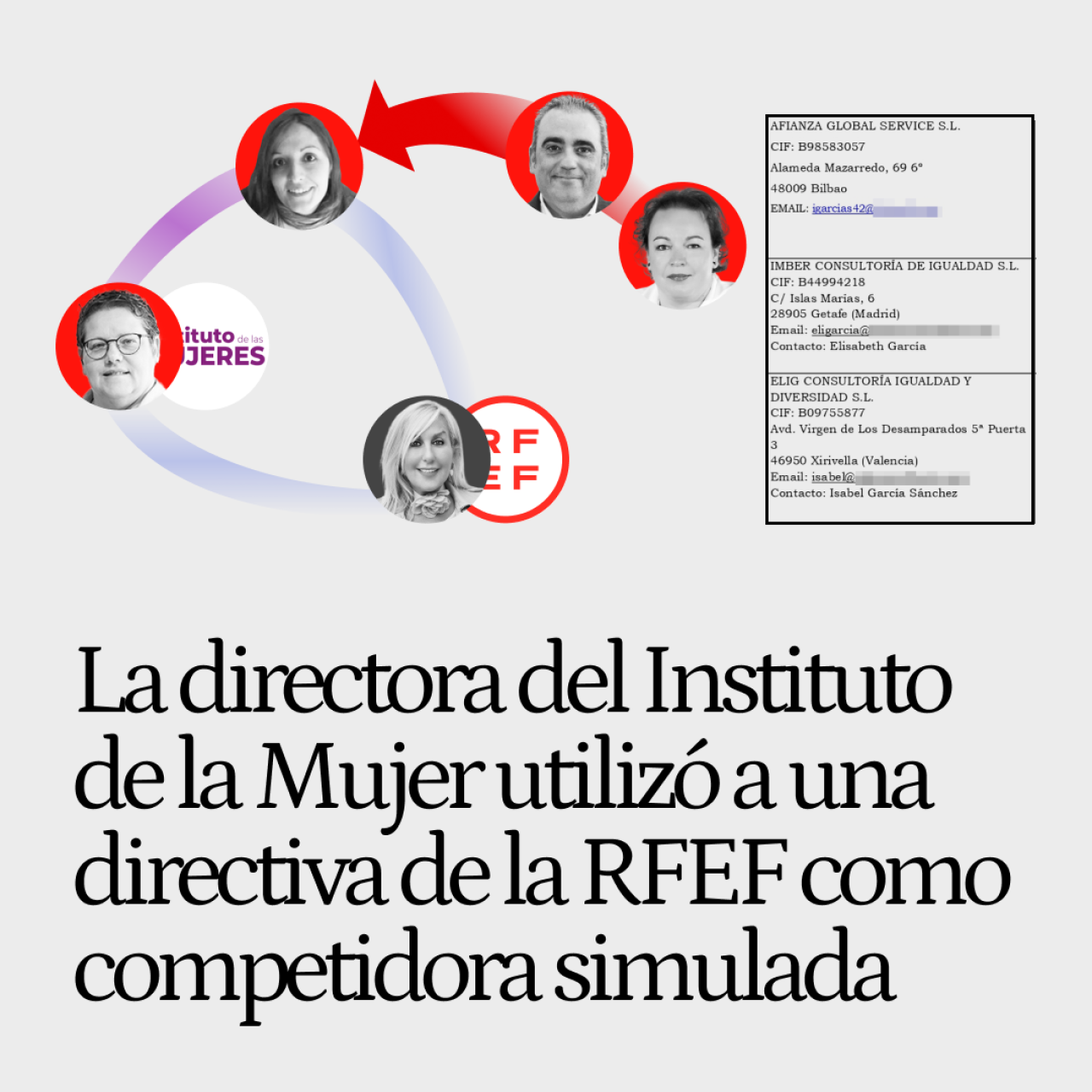 La directora del Instituto de la Mujer utilizó a una directiva de la RFEF como competidora simulada