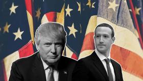 Fotomontaje con las caras de Donald Trump y Zuckerberg.