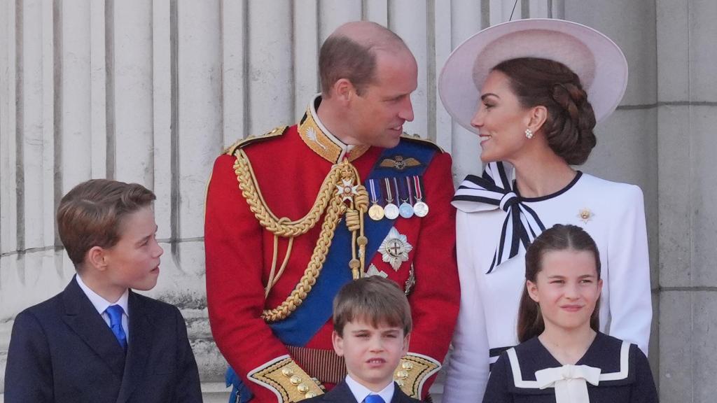 La Familia Real durante el Trooping The Colour de 2024.