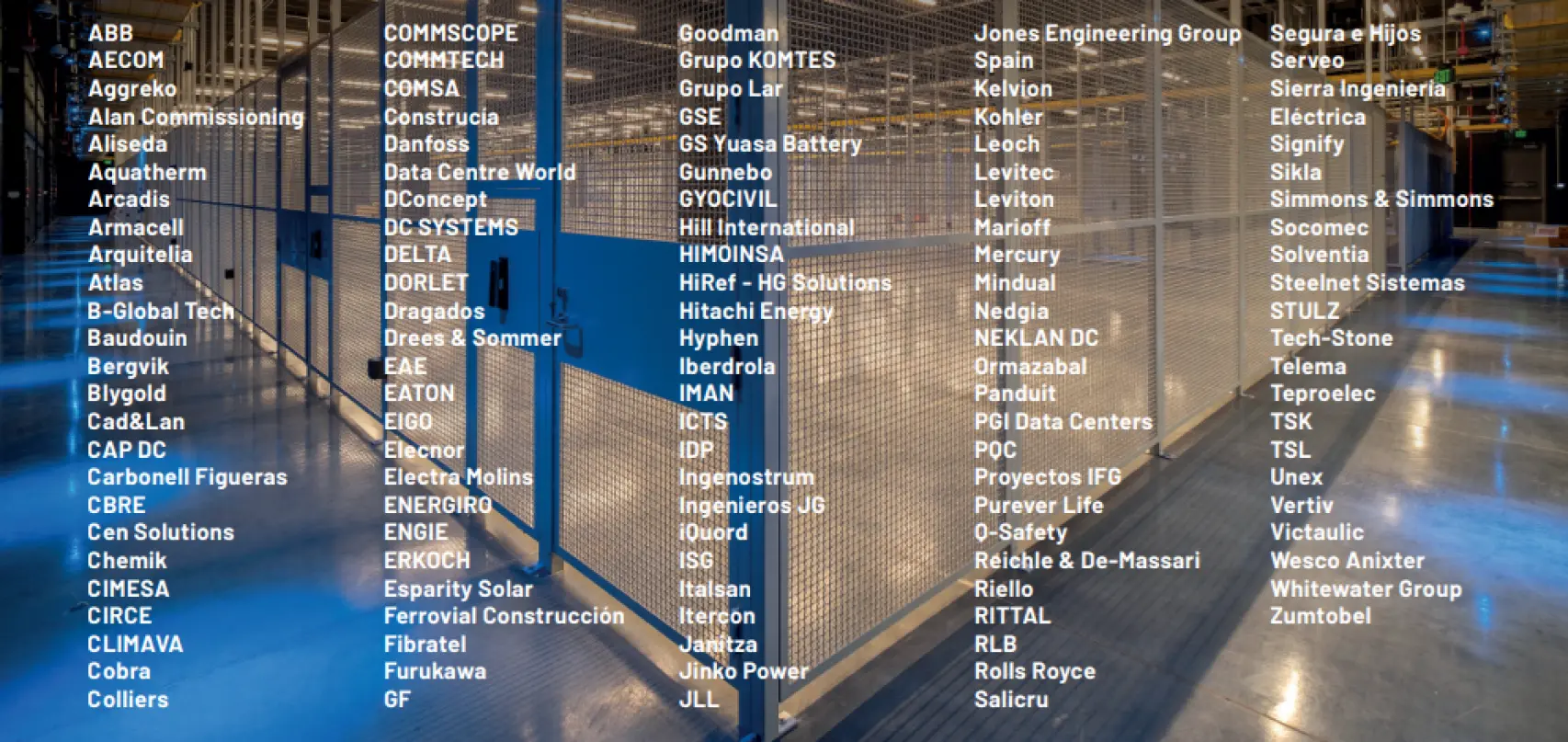 Lista de Partners en la patronal de los centros de datos.