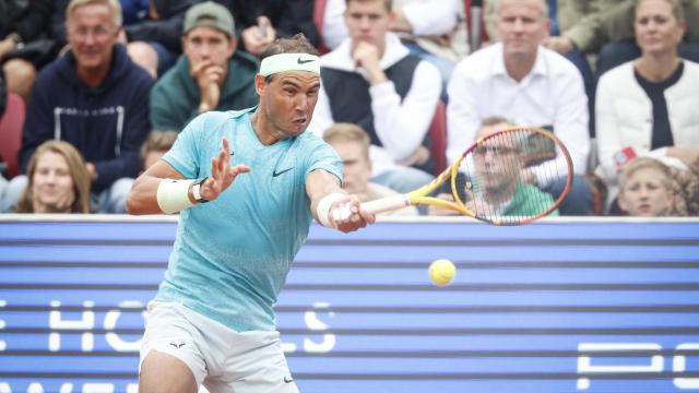 Nadal, durante un partido del torneo de Bastad.