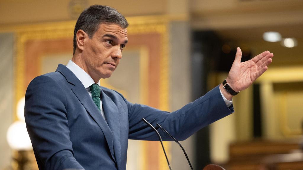 El presidente del Gobierno, Pedro Sánchez, este miércoles en el Congreso de los Diputados.