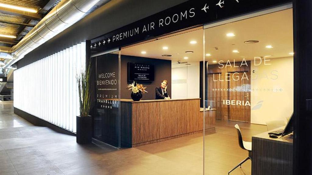 Imagen del acceso a las Air Rooms del Aeropuerto de Madrid.