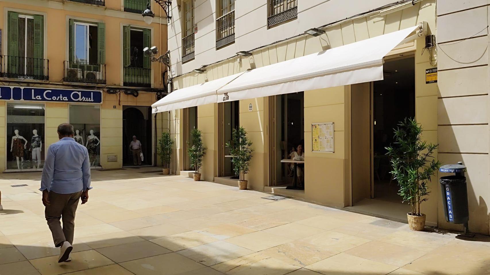 Imagen de The Club, el nuevo restaurante junto a la Iglesia de San Juan, en el Centro de Málaga.