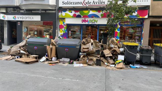 Basura acumulada en A Coruña