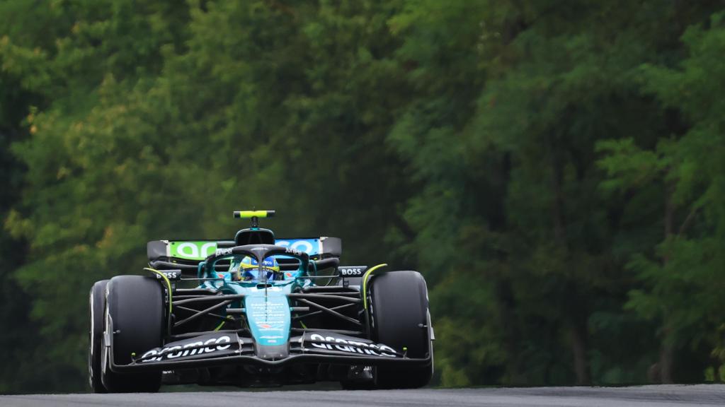 Fernando Alonso, durante la clasificación del GP de Hungría.