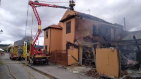 Incendio en la vivienda de Cacabelos, León