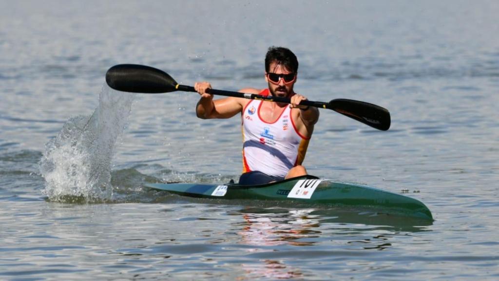 Paco Cubelos durante una competición con España.