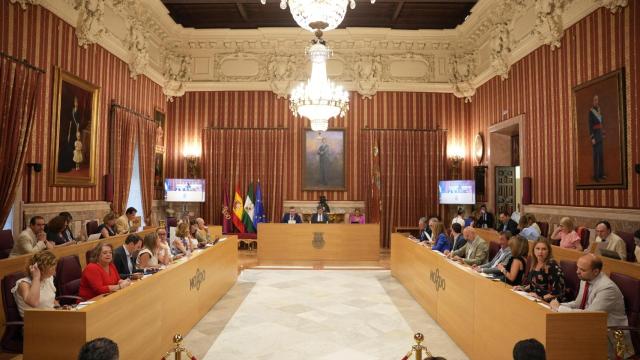 Pleno en el Ayuntamiento de Sevilla.