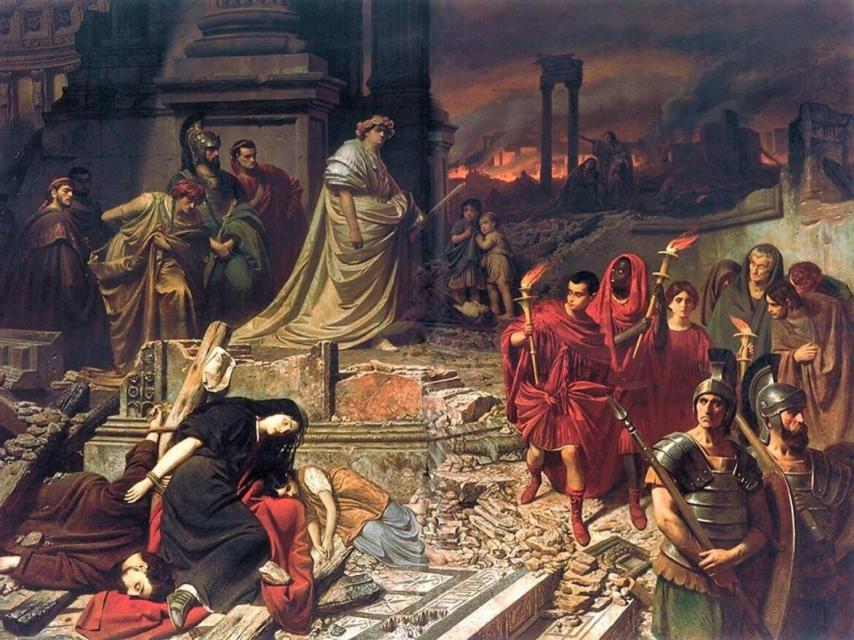 Nerón contemplando el incendio de Roma. https://es.wikipedia.org