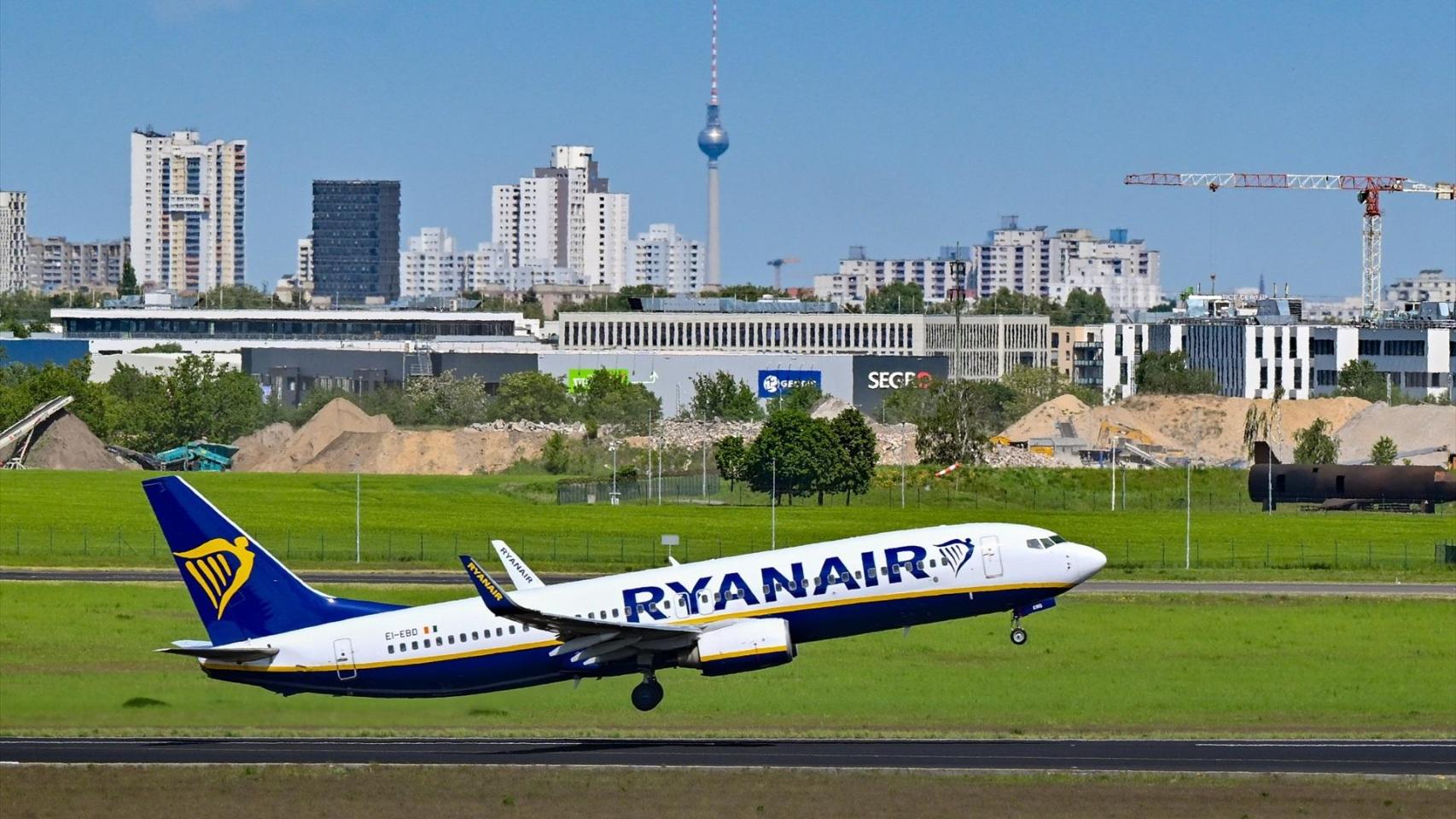 Un avión de la aerolínea Ryanair.