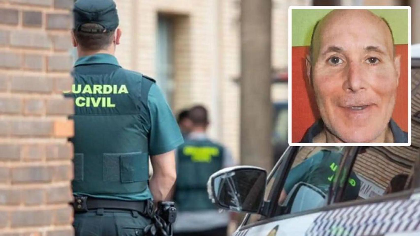 José y una imagen de la Guardia Civil