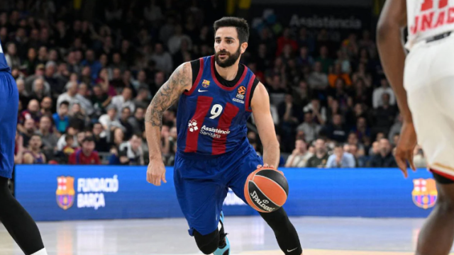 Ricky Rubio, durante el partido contra el Mónaco de Euroliga.