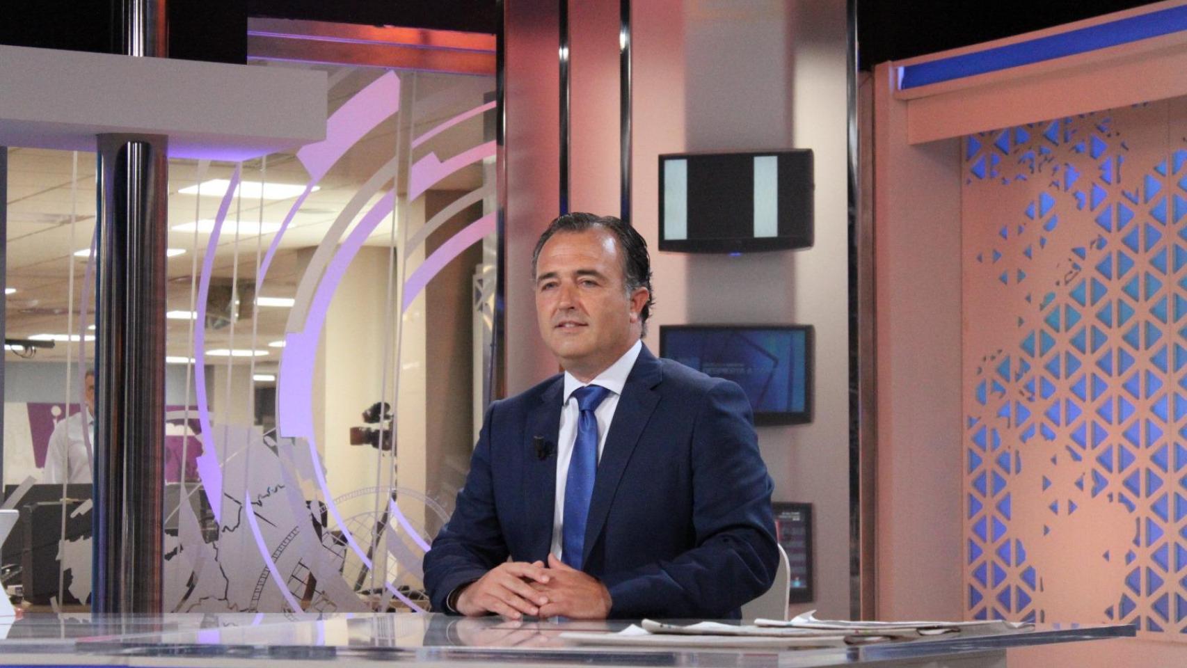 David Moreno, presidente de Vox en las Cortes de Castilla-La Mancha, este lunes entrevistado en CMMedia.