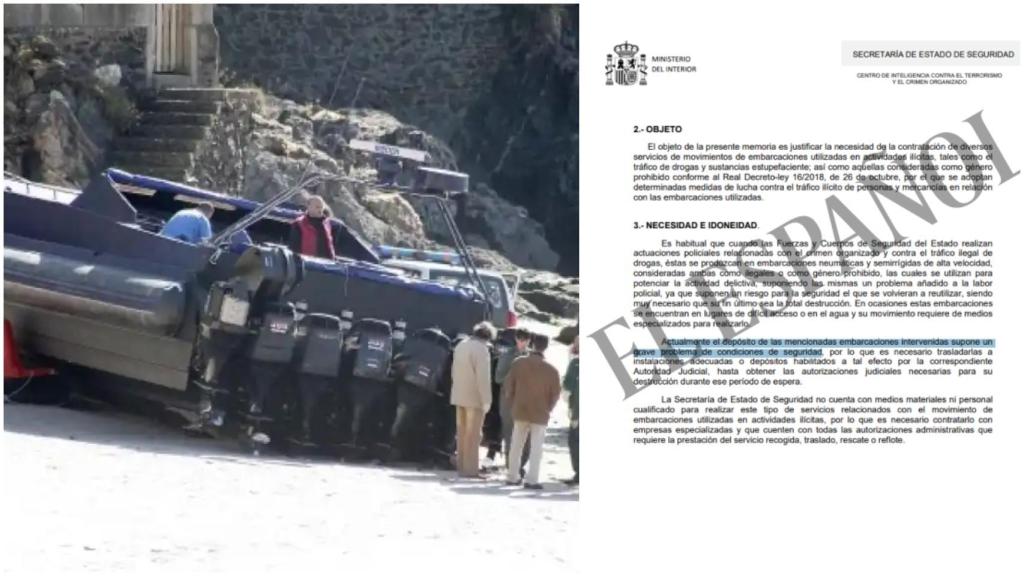 La narcolancha de un piloto gallego, y el documento del CITCO que acredita las carencias de Interior.