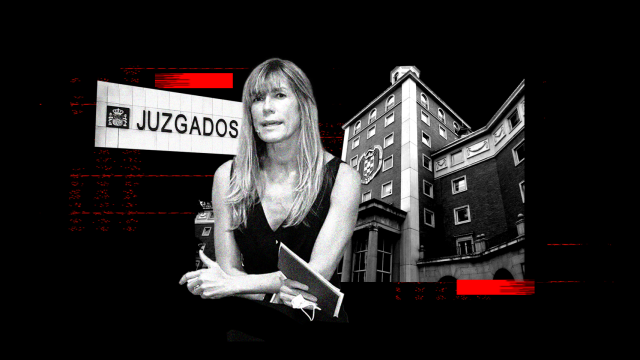 Begoña Gómez y la Universidad Complutense en un fotomontaje.