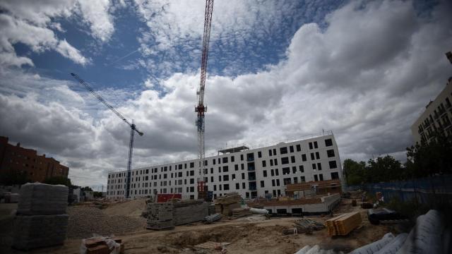 Construcción de un bloque de viviendas, a 26 de abril de 2024, en Madrid.