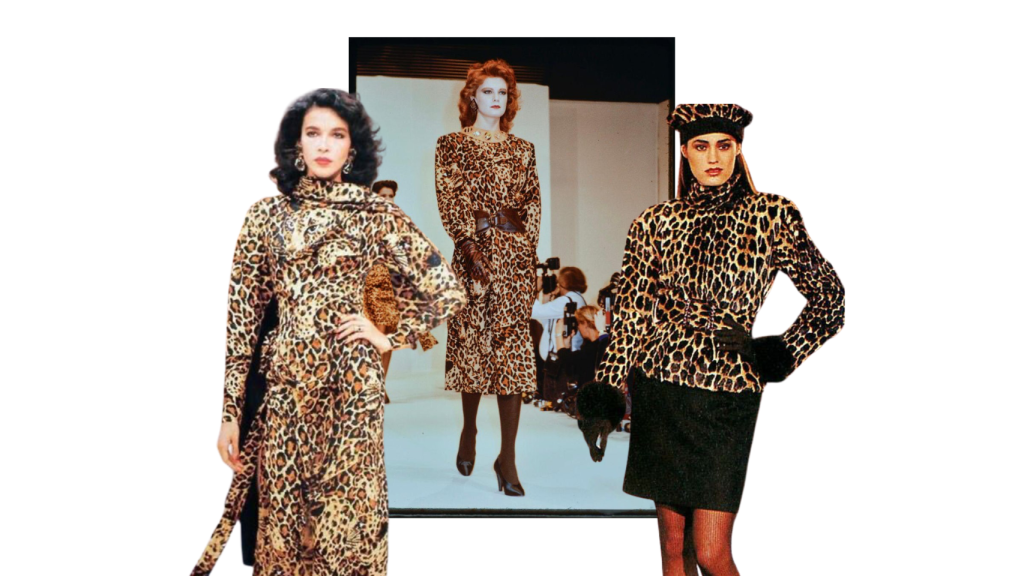 El estilo animal print en las pasarelas de los años 80.