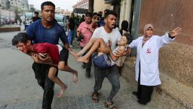 Heridos en  Jan Yunis tras el ataque de este lunes de Israel.