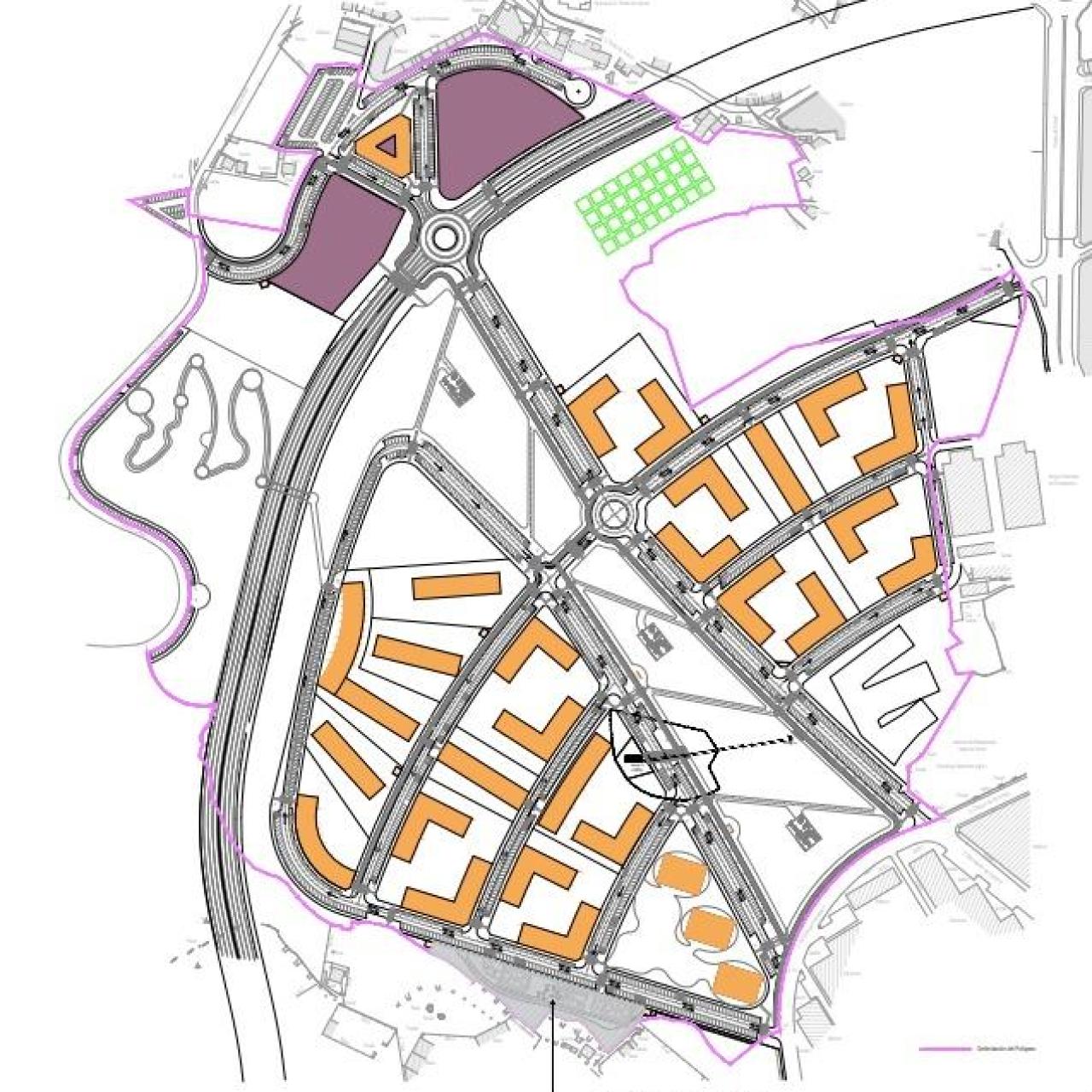 Plano de la urbanización de Visma