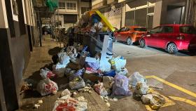 Basura acumulada en A Coruña