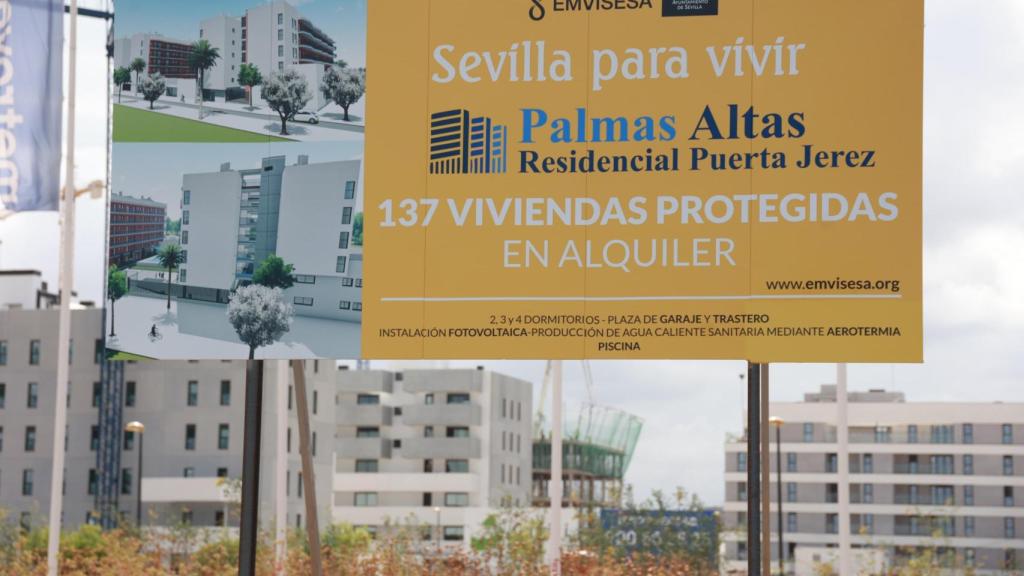 Obras en Palmas Altas, donde el Ayuntamiento levanta cientos de VPO.