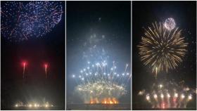 Imágenes de los espectaculares fuegos de Bouzas al son de 'Oliveira dos Cen Anos'.