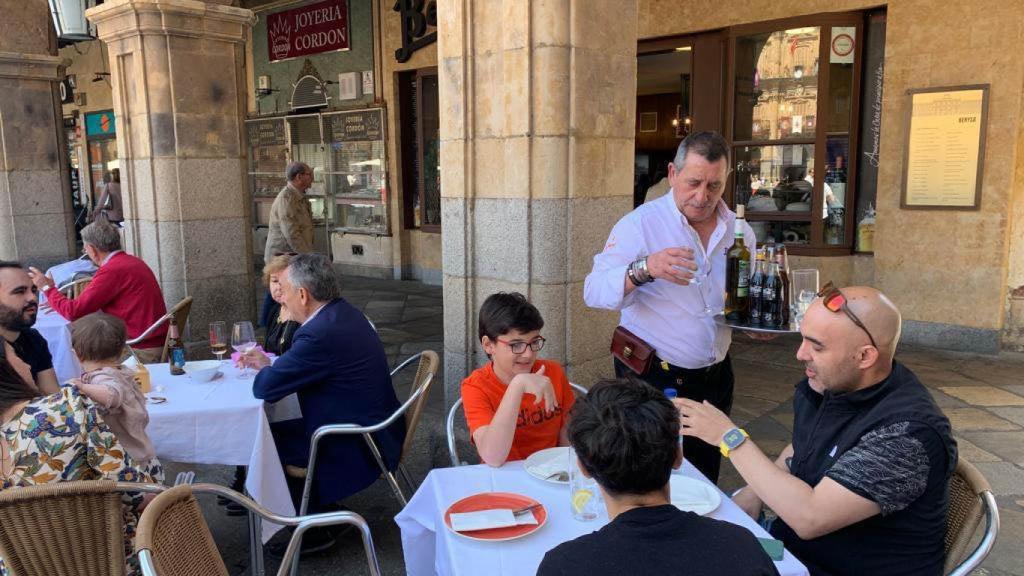 La terraza, un clásico de la Plaza Mayor de Salamanca