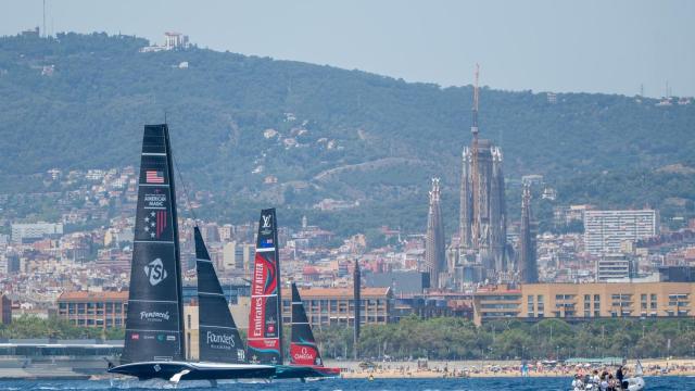 Entrenamientos previos a la America's Cup en Barcelona