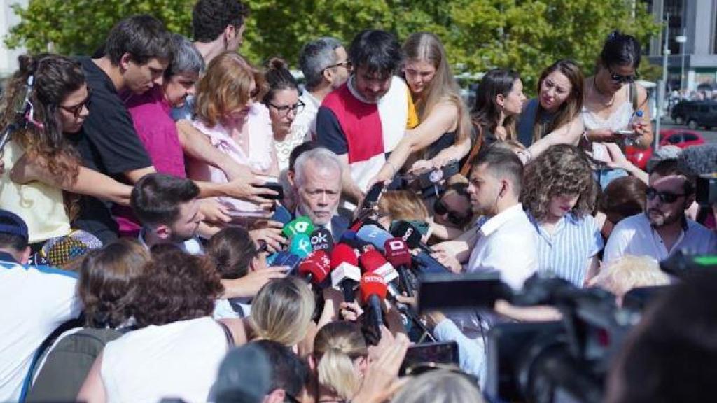 Antonio Camacho, defensor de Begoña Gómez, el pasado 19 de julio en los Juzgados de Plaza de Castilla./