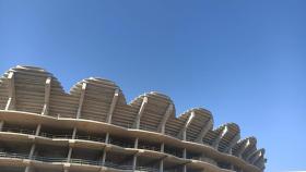 Imagen de las obras inacabadas del Nou Mestalla. EP