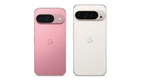 Render del color rosa y crema de los Google Pixel 9